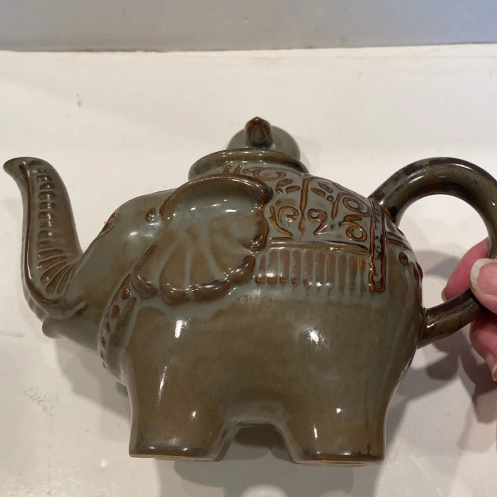 Pier 1 Imports Ceramic Elephant Teapot